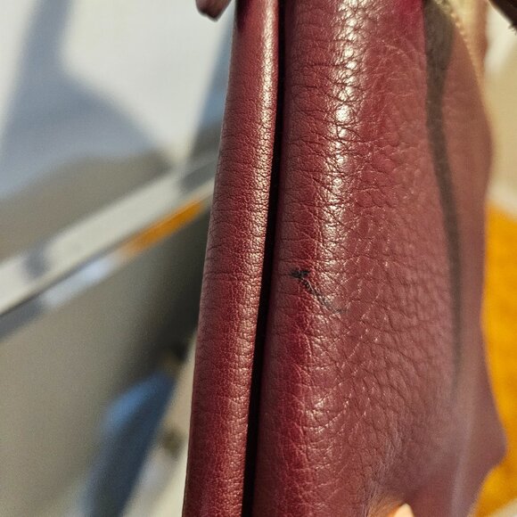 Dooney and Bourke Leather Crossbody Bag in Plum color - Picture 7 of 10